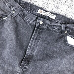 Harley-Davidson Jeans Mens 44x34 Gray Relaxed Fit Straight Leg Denim Motorcycle